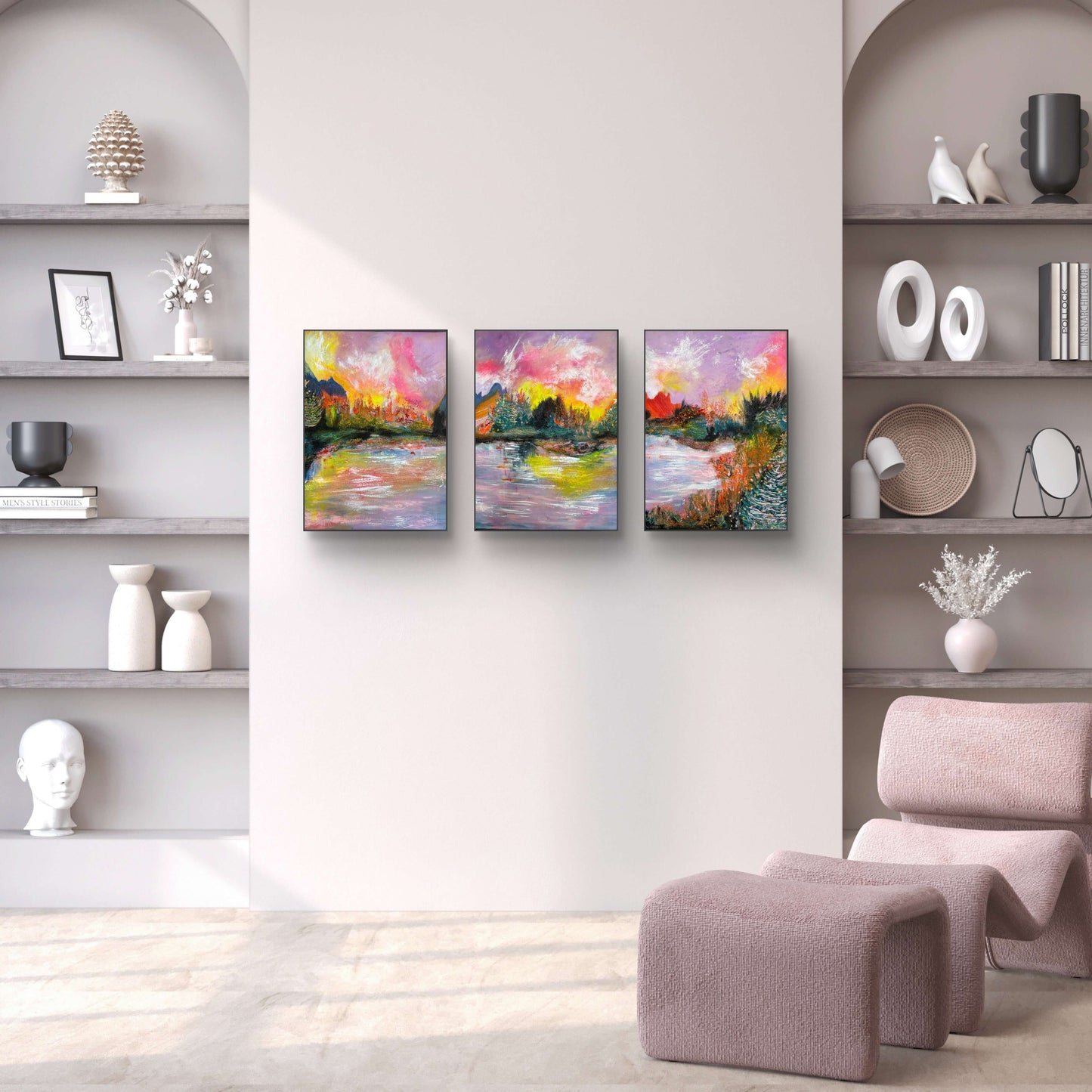 Landscape Wildlife Art Oshawa Ontario | Lake Song Triptych