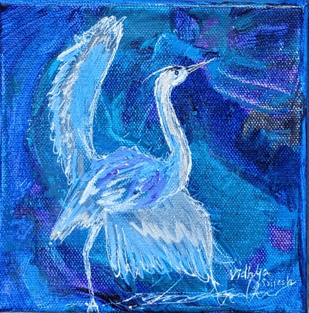 Blue Heron Wildlife Art Oshawa Ontario | Bluey