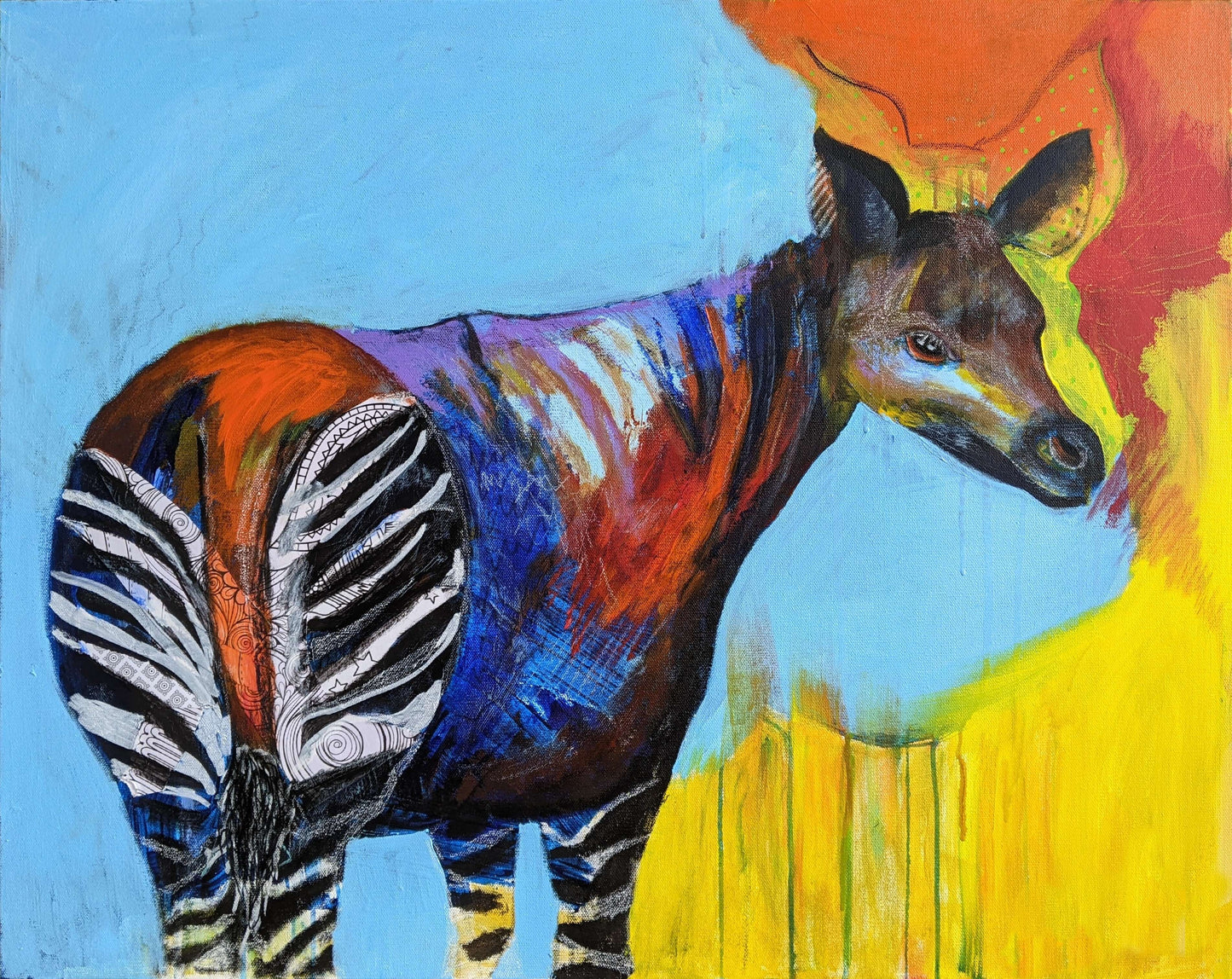 Okapi Wildlife Art Oshawa Ontario | Carrying a Secret