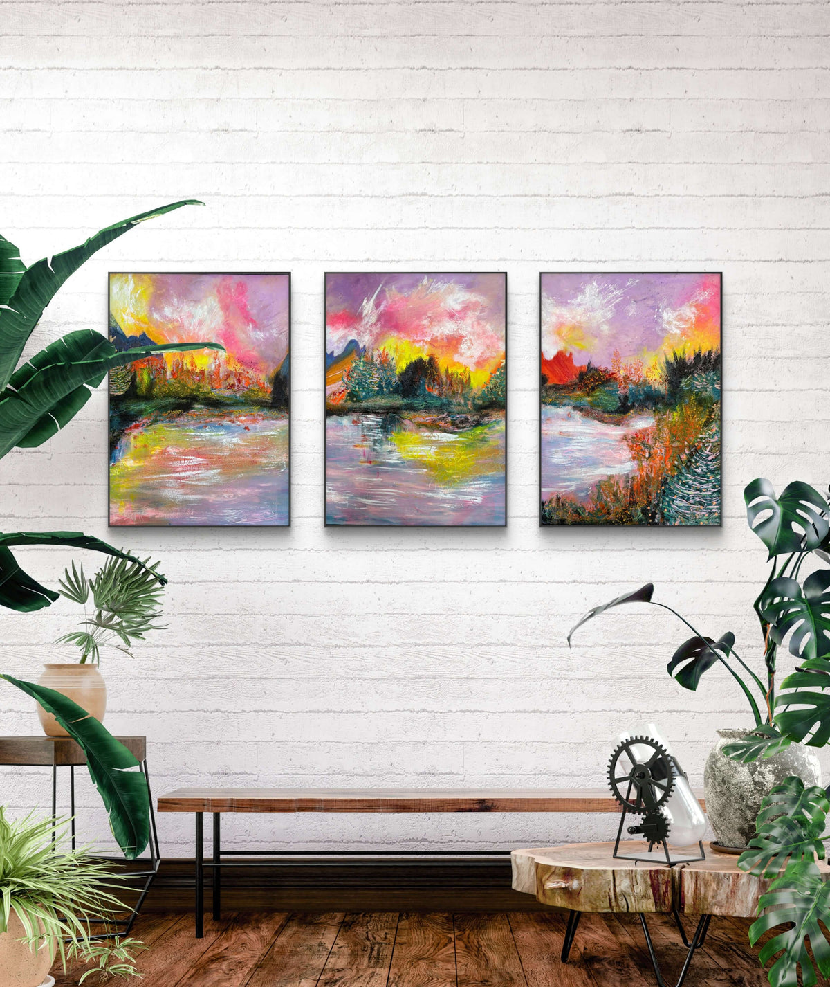 Landscape Wildlife Art Oshawa Ontario | Lake Song Triptych