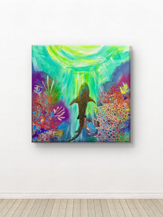 Shark Underwater Wildlife Art Oshawa Ontario | Velvet Current
